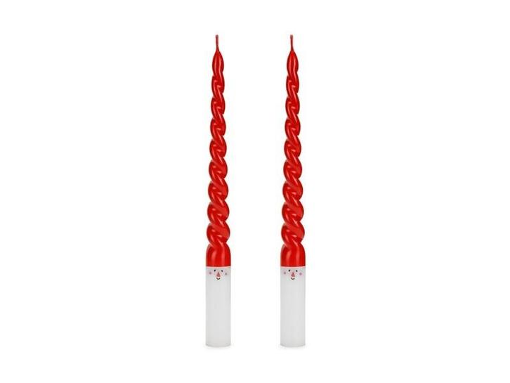 Kaarsen Kerstman 25cm 2st, Hobby en Vrije tijd, Feestartikelen, Nieuw, Verzenden