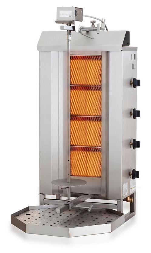 Gyros Grill Gas Motor Boven 4 Hittezones, Zakelijke goederen, Horeca | Keukenapparatuur, Ophalen of Verzenden