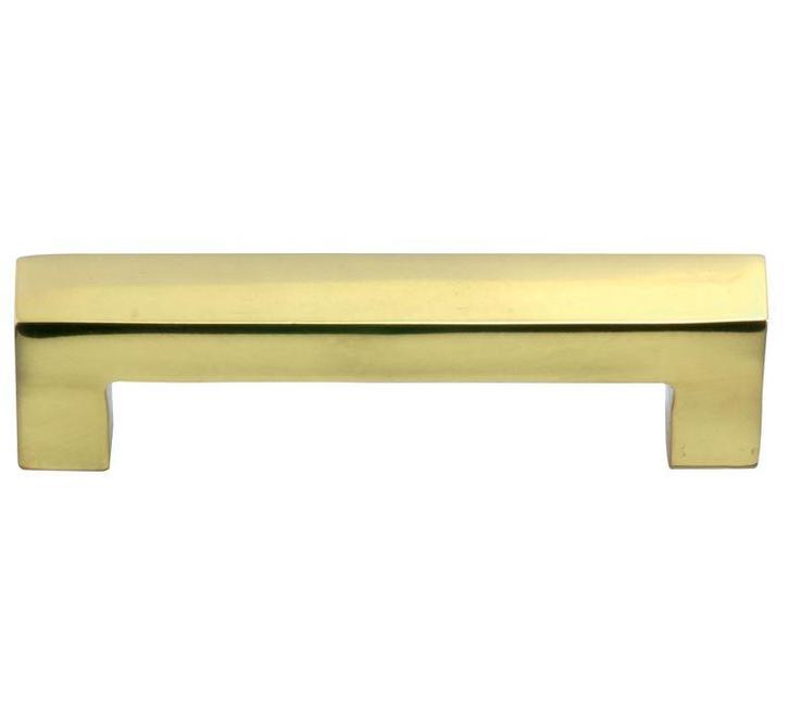 Meubelgreep Karé 96 mm messing gelakt, Doe-het-zelf en Bouw, Hang- en Sluitwerk, Klink of Kruk, Nieuw, Overige materialen