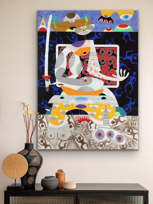 Frantisek Florian - Blue Samurai XL, Antiquités & Art, Art | Peinture | Moderne