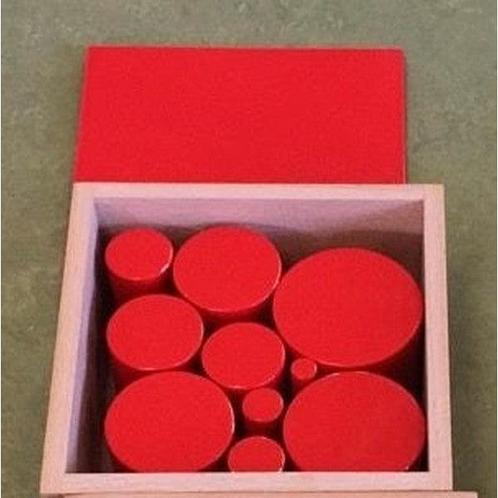 Montessori Cilinderblokken rood (1 kistje), Livres, Livres scolaires, Envoi