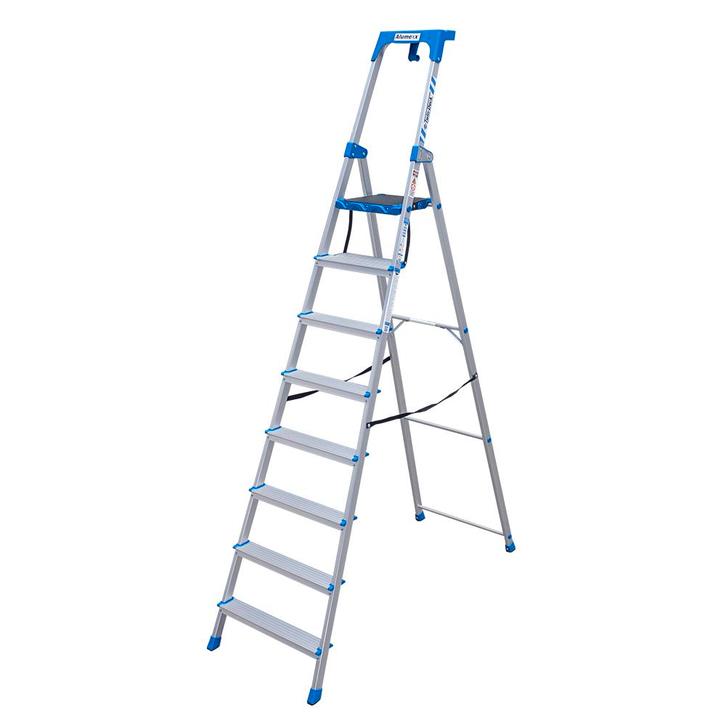 Alumexx Twin-Deck Huishoudtrap ECO, Doe-het-zelf en Bouw, Ladders en Trappen, Trap, Nieuw, Verzenden