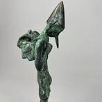 J. Chol - sculptuur, The pinocchio with satchel -Bronze -