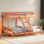 vidaXL Stapelbed massief grenenhout wasbruin 80x200/140x200, Verzenden, Nieuw