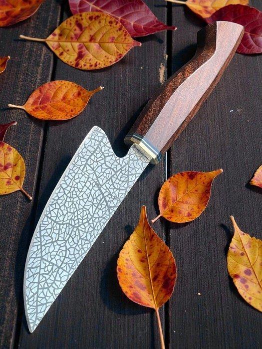 Keukenmes - R534 - Olive - Italië - chefs Gyuto mes, Antiek en Kunst, Antiek | Keukengerei