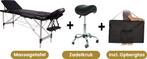 Alora Massagetafel Relax Budget + Alora Zadelkruk - Tabouret, Sport en Fitness, Nieuw