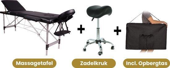 Alora Massagetafel Relax Budget + Alora Zadelkruk - Tabouret, Sport en Fitness, Massageproducten, Nieuw