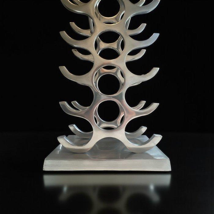 Michael Noll - Wijnrek - Massief gepolijst aluminium, 27, Antiek en Kunst, Antiek | Meubels | Stoelen en Sofa's