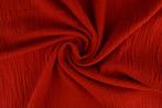 10 meter double gauze stof - Rood - 100% katoen, 200 cm of meer, Nieuw, 120 cm of meer, Katoen