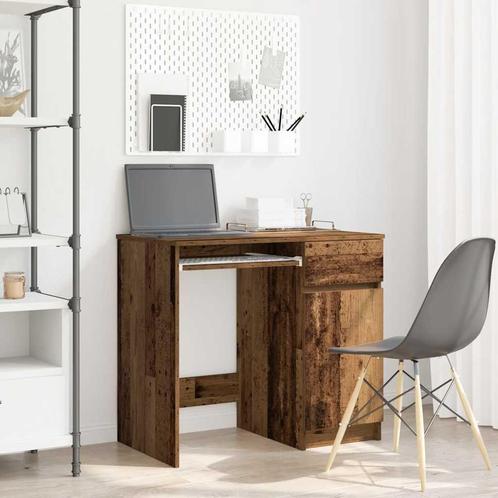 vidaXL Bureau 86x49x76 cm spaanplaat oud hout, Huis en Inrichting, Bureaus, Nieuw, Verzenden
