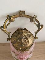 Pot à biscuits - verre émaillé - seau ou pot à biscuits, Antiek en Kunst