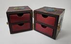 Juwelen box - Dubbele kubus met medaillons - Boîte à bijoux
