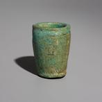 Oud-Egyptisch Faience Stichting Stortingsbeker. C. 1184 -