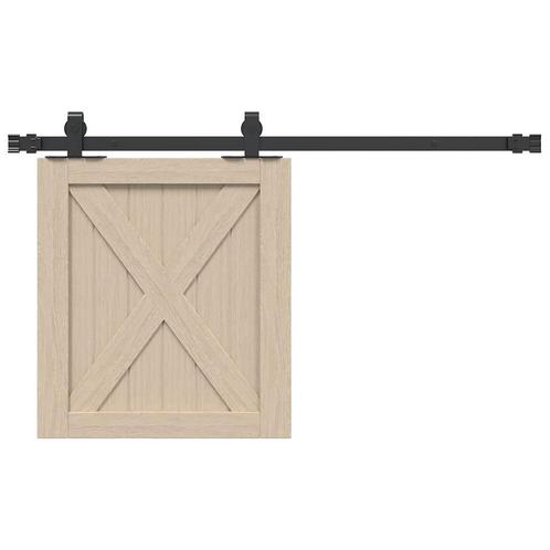 vidaXL Ophangset voor schuifdeur 91 cm koolstofstaal, Doe-het-zelf en Bouw, Overige Doe-Het-Zelf en Bouw, Nieuw, Verzenden