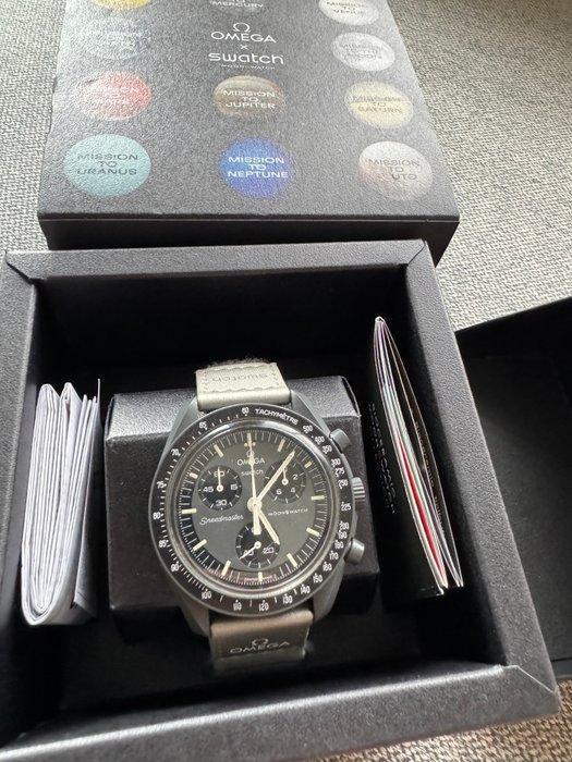 Omega x Swatch - MoonSwatch - Mission to Mercury - Zonder, Handtassen en Accessoires, Horloges | Heren