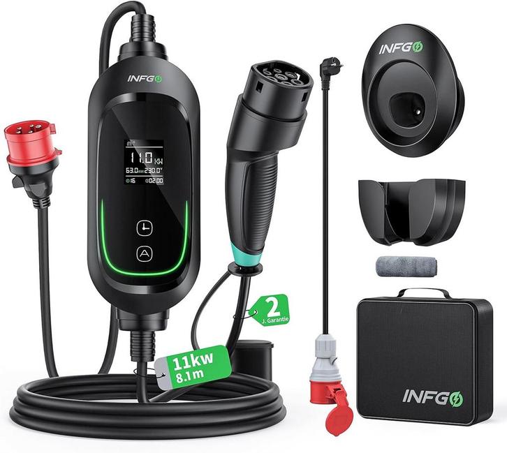 INFGO Wallbox 11kW | Retour Deal | Timerfunctie!, Auto diversen, Laadpalen, Laadpaal en Laadkabel, Nieuw, Verzenden