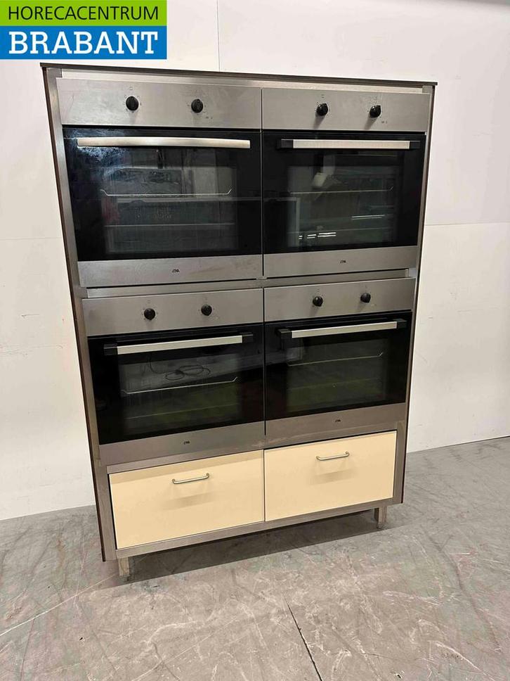 RVS Trespa Wandkast met 4 x Heteluchtoven Convectie Oven, Zakelijke goederen, Horeca | Keukenapparatuur, Ophalen of Verzenden