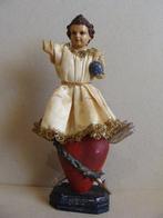 Miniatuur beeldje - Child Jesus in wood with glass eyes -