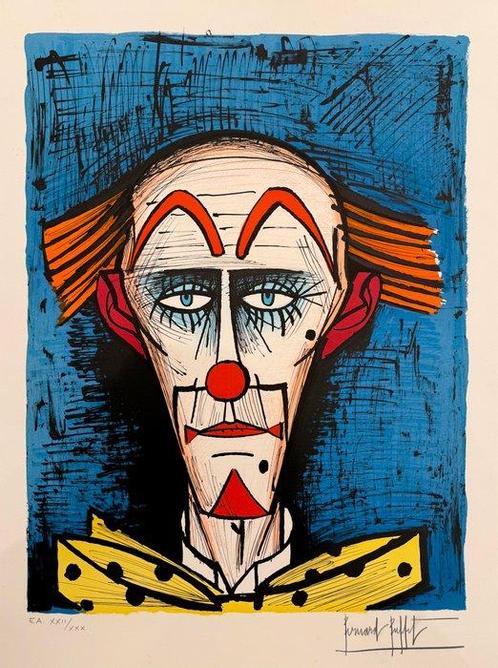 Bernard Buffet (1928-1999) - Clown sur fond bleu, Antiek en Kunst, Antiek | Overige Antiek