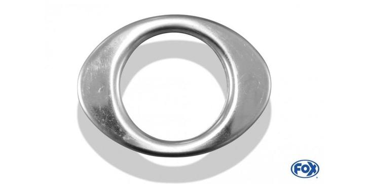 FOX Deksel set voor uitlaat ovaal 106x71mm - gat: 55mm, plaa, Auto-onderdelen, Uitlaatsystemen, Nieuw, Verzenden