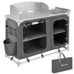 tectake Campingkeuken 116x52x107cm - grijs, Caravans en Kamperen, Kampeeraccessoires, Verzenden, Nieuw