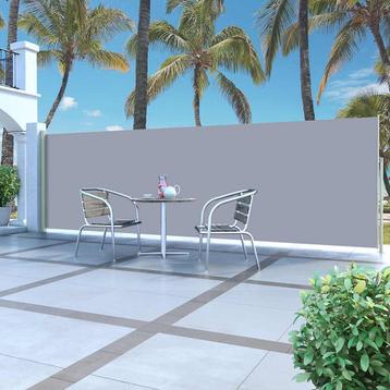 vidaXL Windscherm uittrekbaar 160x500 cm grijs, Verzenden