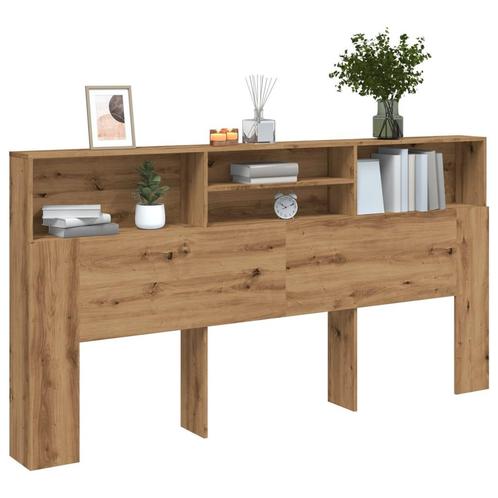 vidaXL Hoofdbordkast 200x19x103,5 cm bewerkt hout artisanaal, Huis en Inrichting, Slaapkamer | Bedden, Nieuw, Verzenden