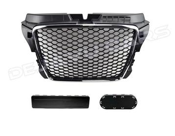 RS3 Look Front Grill Chrome/Black Edition voor Audi A3 8P