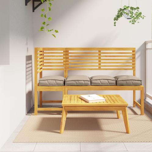 vidaXL Zitkussens voor Pallets 4 stuks Taupe 40x40x8 cm, Huis en Inrichting, Woonaccessoires | Kussens, Nieuw, Verzenden