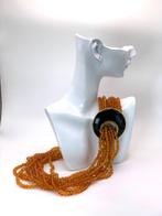 Halsketting - 18 karaat Geel goud - Onyx - Corniola, Nieuw