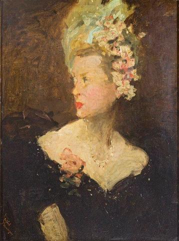 Jean-Gabriel Domergue (1889-1962) - Ritratto di Signora con