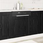 vidaXL Keuken Kast Zwart Eiken 60 x 1,5 x 67 cm Bewerkt hout, Huis en Inrichting, Verzenden, Nieuw