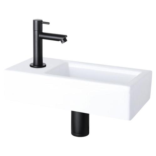 Fonteinset Differnz Helios 37.5x18.5x9.5 cm Wit Met Rechte, Doe-het-zelf en Bouw, Sanitair, Overige typen, Nieuw, Ophalen of Verzenden