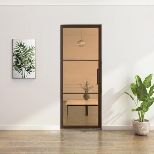 Stalen Taatsdeur - Brons - 3 Vlaks - Brons rook glas, Doe-het-zelf en Bouw, Deuren en Vliegenramen, Nieuw, Metaal, Overige typen