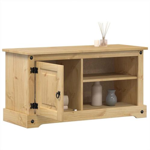 vidaXL Meuble TV Corona 100x40x52 cm bois de pin massif, Maison & Meubles, Armoires | Mobilier de télévision, Neuf, Envoi