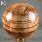Grote bol van onyx met brede banden Planet Sphere -, Antiek en Kunst