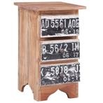vidaXL Nachtkastje 30x30x51 cm massief mahoniehout, Huis en Inrichting, Verzenden, Nieuw