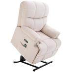 Opstahulp Stoel - Massagefunctie - Relaxstand - Beige, Ophalen of Verzenden, Nieuw, Stof, Modern