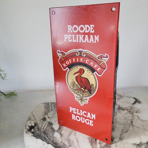Roode Pelikaan/ Pelican Rouge Reclamebord, 1863 - Panneau -, Antiek en Kunst, Antiek | Wandborden en Tegels
