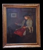Walter Hutcheson (1869-1910) - Ragazza seduta che addestra, Antiek en Kunst