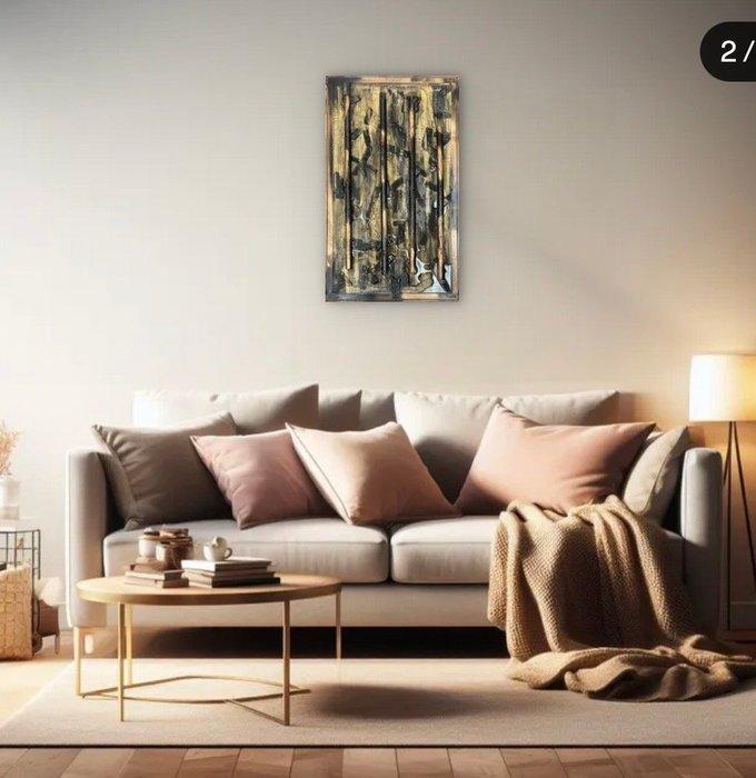 Milène Liard - Wet in Gold, Antiek en Kunst, Kunst | Schilderijen | Modern