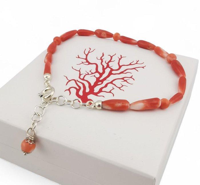 Koraal - Zilver - Armband - ambachtelijke bewerking, Verzamelen, Mineralen en Fossielen