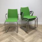 Casala Onyx II vergaderstoel/sledestoel, wit/groen-chroom, Huis en Inrichting, Gebruikt, Eén