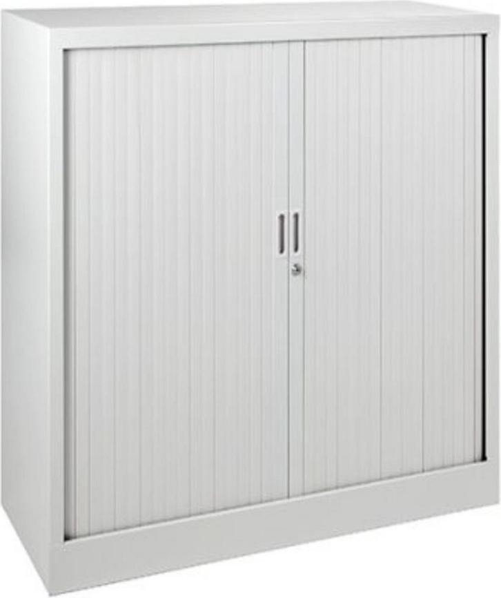 Archiefkast – Roldeurkast - Wit – Met slot - 105x120x45 cm, Huis en Inrichting, Kasten | Roldeurkasten en Archiefkasten, Met slot