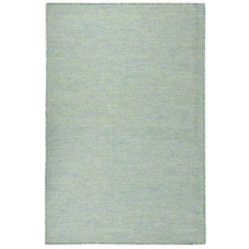 vidaXL Buitenkleed platgeweven 120x170 cm turquoise, Huis en Inrichting, Stoffering | Tapijten en Vloerkleden, Nieuw, Verzenden