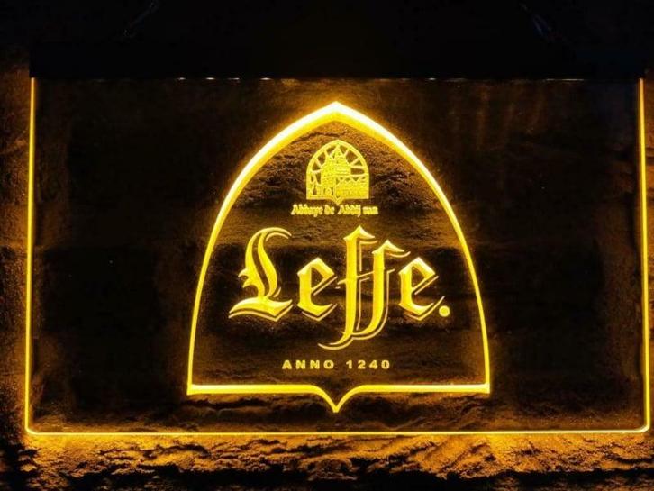 Leffe neon bord lamp LED verlichting reclame lichtbak bier, Huis en Inrichting, Lampen | Overige, Nieuw, Verzenden
