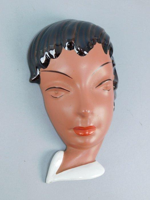 Mask - Goldscheider - Allemagne - 1950-1960 - Masque mural, Antiek en Kunst, Kunst | Designobjecten