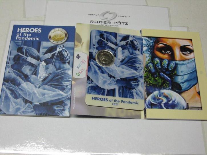 2 Euro 2021 Malta Helden der Pandemie im Originalblister..., Postzegels en Munten, Munten | Europa | Euromunten, België, Verzenden