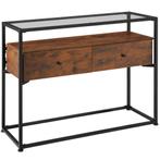 Consoletafel Reading 101,5x41,5x80,5cm - Industrieel hout do, Maison & Meubles, Tables | Tables d'appoint, Verzenden