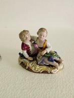 Meissen - Meissen figur 7x9 cm - Figure - 2 Kinder (2) -, Antiek en Kunst